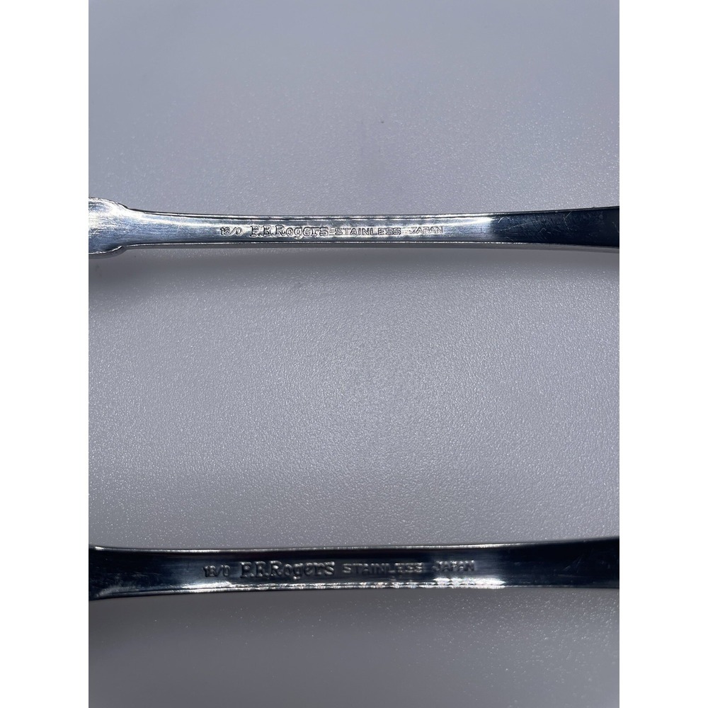 Vintage 1960s Rogers 18/0 Stainless Flatware Cutlery. 10" Serving Spoon & Spork - Picture 11 of 13